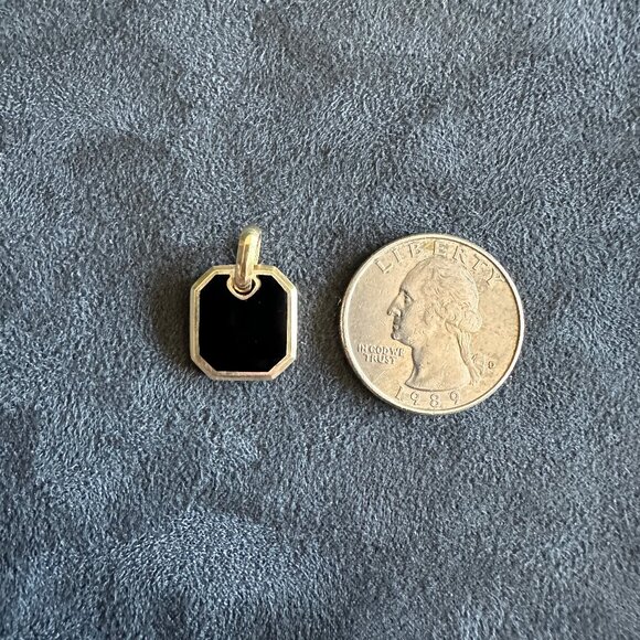 David Yurman Octagonal Amulet in 18K Yellow Gold w/ Black Onyx - 15mm - Picture 11 of 13